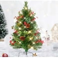 thumbnail image 1 of YANHAIGONG Pre-Lit Pathway Christmas Trees,Pre-Lit Artificial Christmas Urn Filler with LED Lights,Red Berries,Pine Cones Balls Ornaments,Battery Operated Holiday Pathway Christmas Trees Decorations, 1 of 6