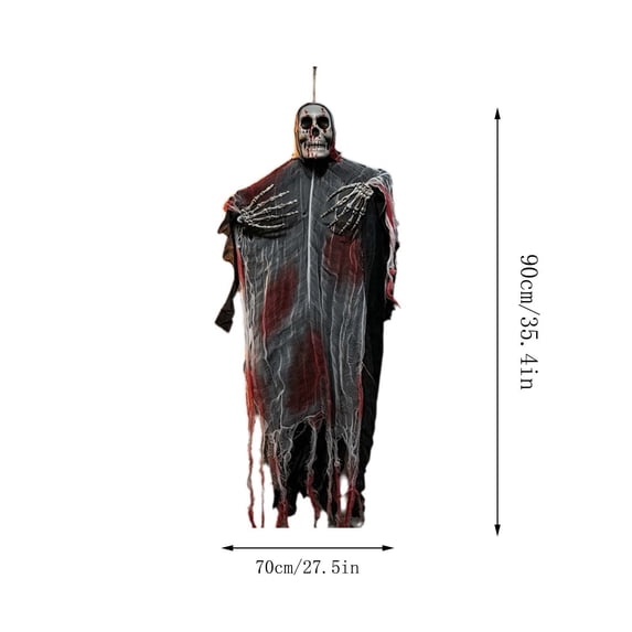 Scary Halloween Hanging Skeleton Ghost Decor,Halloween Hanging Skeleton Ghosts Decorations Indoor Outdoor,Weatherproof Spooky Ornament for Yard Patio Lawn Garden ,27.5X 34.5Inch
