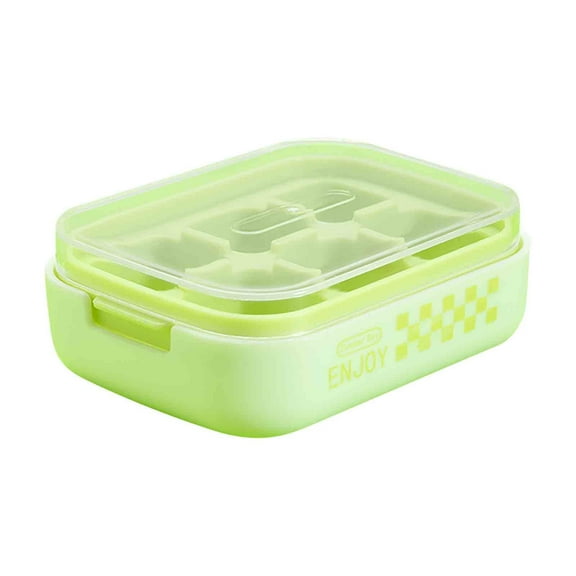 YANHAIGONG Silicone Ice Cube Trays,6 Cavity Mini Silicone Ice Cube Molds with Leak Proof Removable Lid Square Ice Cube Tray for Cocktail,Whiskey,Stackable Flexible Ice,Press Ice Cube Maker