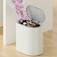 thumbnail image 1 of YANHAIGONG Small Trash Can Wastebasket, Garbage Container Basket for Bathrooms, Trash Can with Lid, Toilet Push-open Lid Plastic Trash Can Household Toilet Trash Can Office Trash Can, 1 of 8