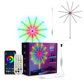 Smart Firework Led Lights,Firework Lights Indoor,Dream Color Led Lights for Bedroom, Led Strip Lights, Color Changing Music Sound Sync Light for Bedroom, Colorful Christmas Decorations