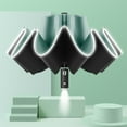 thumbnail image 1 of YANHAIGONG Summer Reverse Folding Umbrella Auto,Mini Umbrella Auto Open Close with Led Flashlight Handle,Windproof Umbrella Reflective Tape Aluminum Alloy Umbrella Holder, 1 of 9