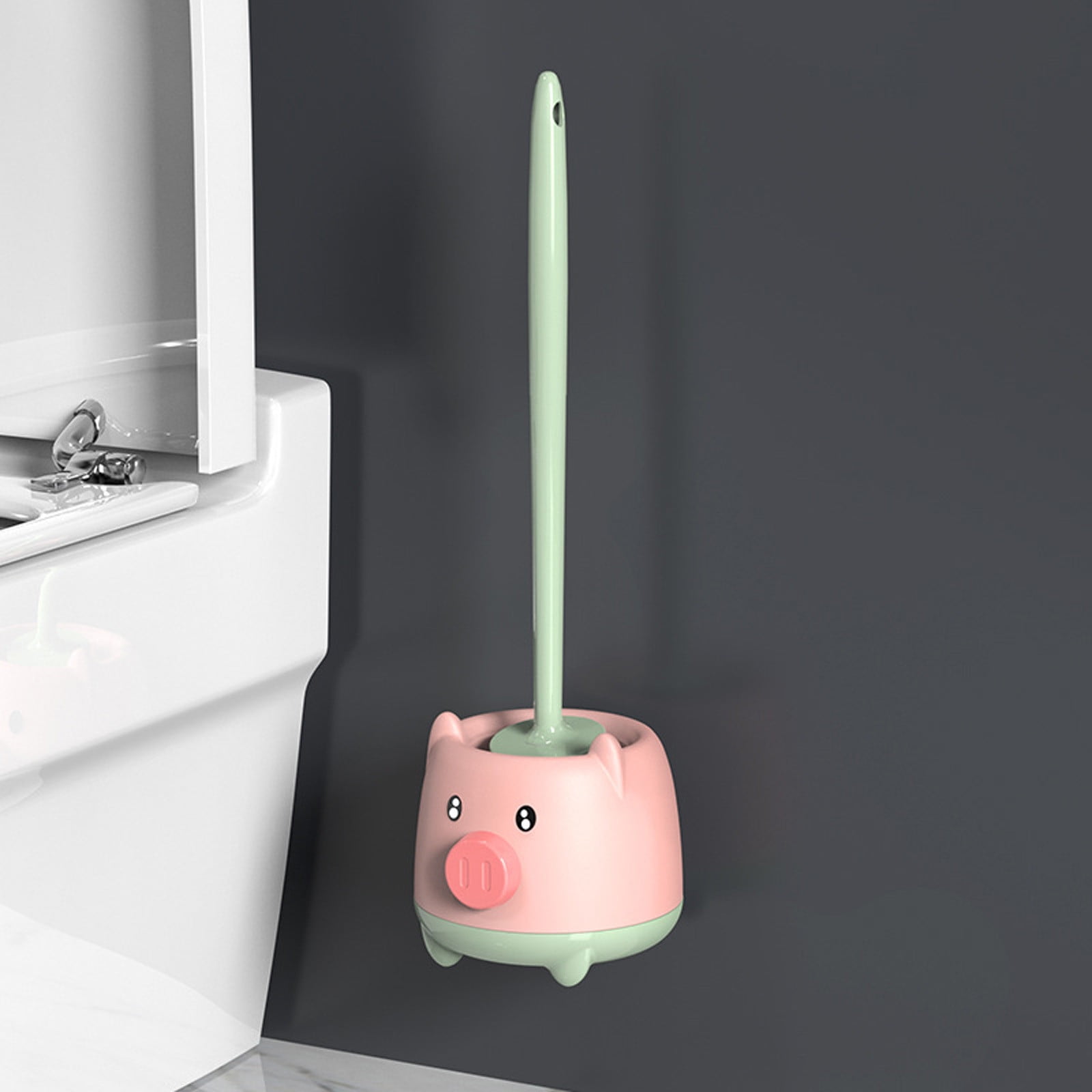 YANHAIGONG Toilet Brush and Holder,Toilet Bowl Brush with Long Handle,Toilet Bowl Brush And