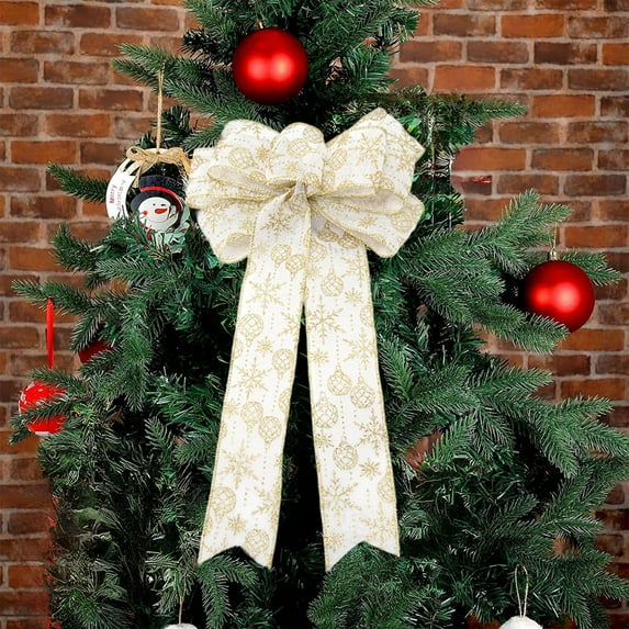 YANHAIGONG Velvet Christmas Bows Decor,Christmas Bows for Tree,Christmas Bows Outdoor Decorations,Christmas Bow Festive Ambiance Decoration Polyester Material Christmas Props