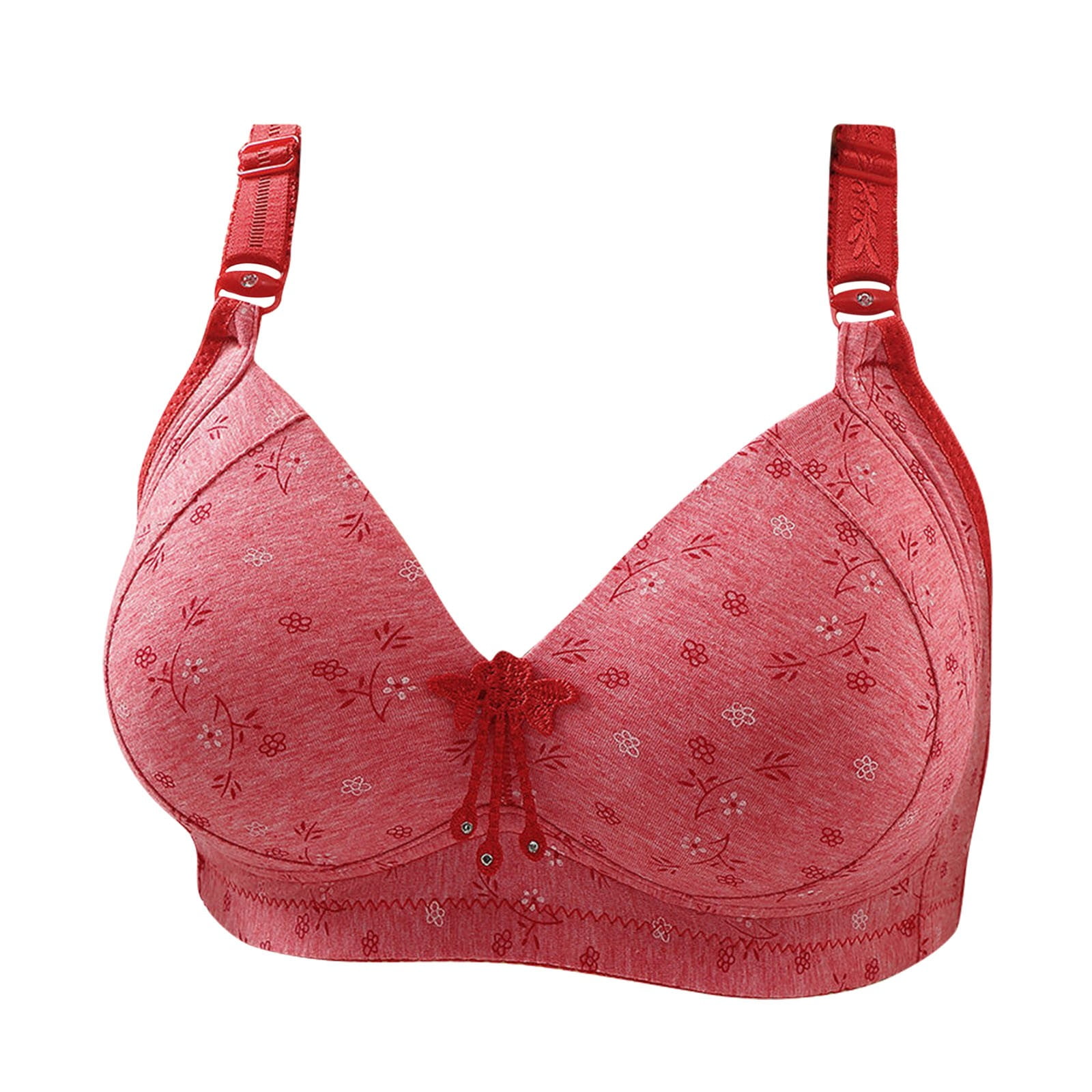 YANHAIGONG Woman's Printing Gathered Together Large Size Daily Bra