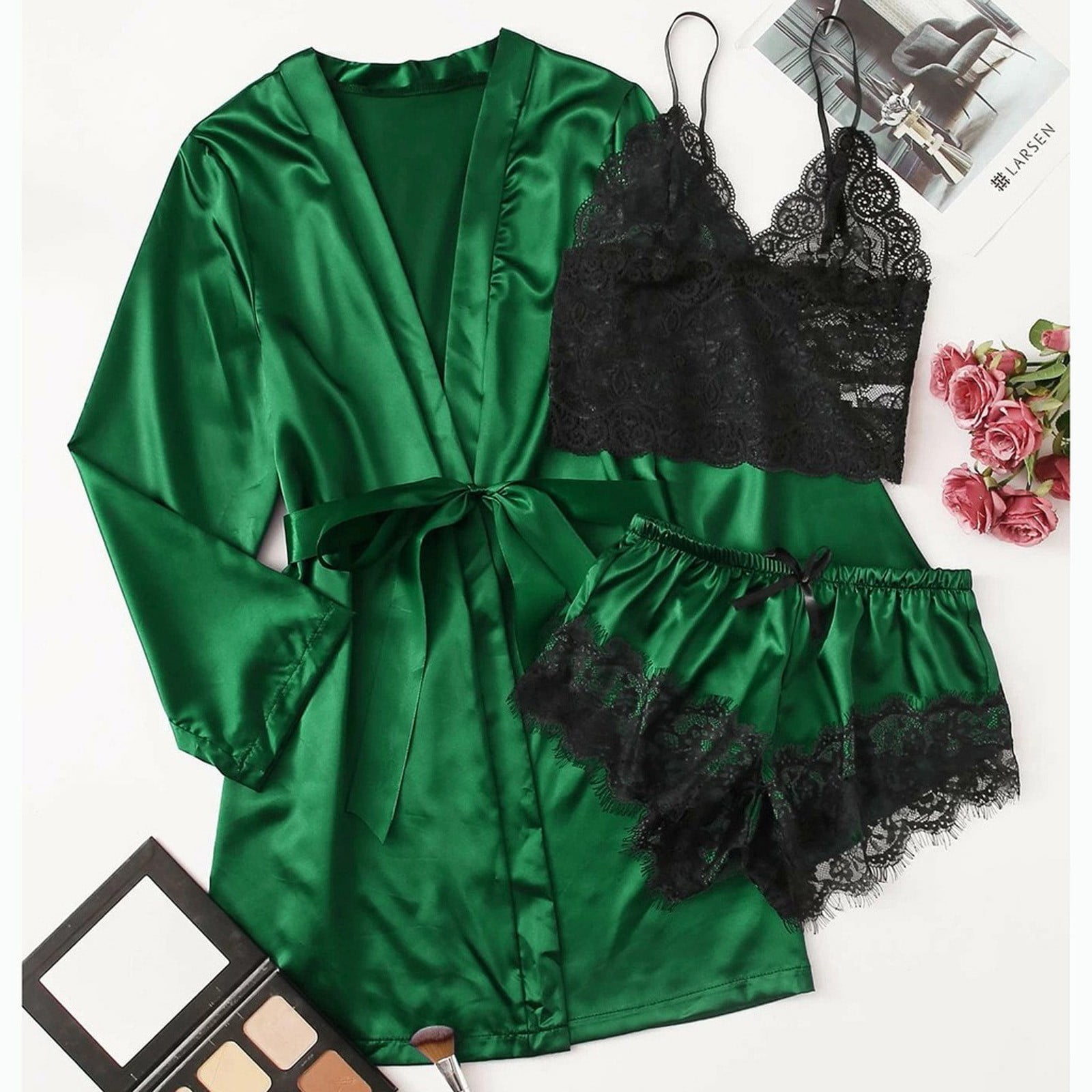 Women's Sexy Lace Trim Sleepwear Five-Piece Sets