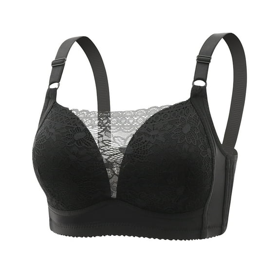 YANHAIGONG Women's Push Up Front Buckle Bra Wide Shoulder Straps Gathered And Shaped Bra Sexy Comfortable Breathable Daily Bra Bra For Plus Size Clearance For Women