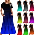 thumbnail image 1 of YANHAIGONG Women's Summer Flowy Tiered Maxi Dress ,Long Maxi Dresses for Women Casual Tie Dyeing Gradient Sleeveless Crewneck Swing Sundress Flowy Maxi Beach Dresses for Women with Pockets, 1 of 7