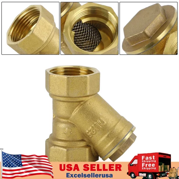 YANI -1 Npt Thread Y Shaped Brass Strainer Filter Valve Connector For Water Oil Ue