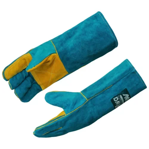 YANI -15 Inches Leather Cowhide Welding Gloves Palm Safety Split Cowhide