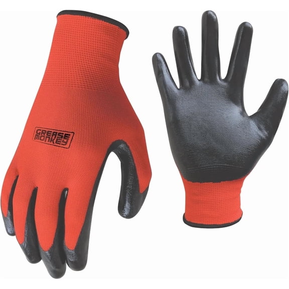 YANI -15 Pack Grease Monkey Nitrile Coated Work Gloves Maximum Protection Dexterity