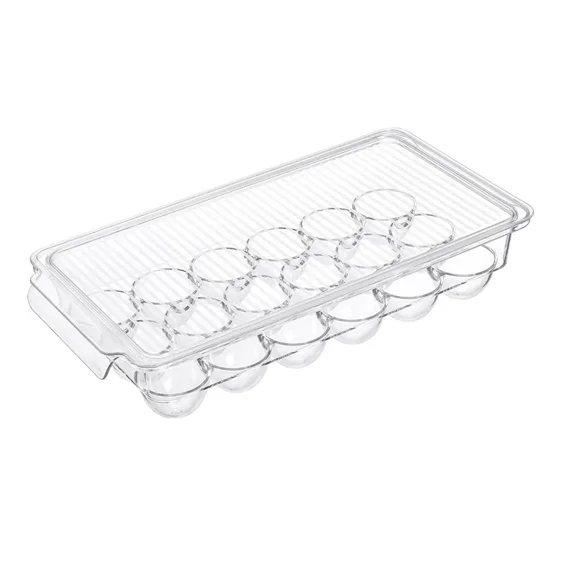 YANI -18 Eggs Trays Holder Storage For Refrigerator With Lid Container Organizer Bins