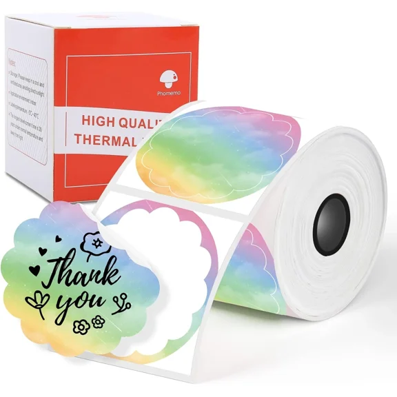 YANI- 1Roll Phomemo Circle Thermal Label Paper1.96" X 1.96" For M110/M200/M220 Printer