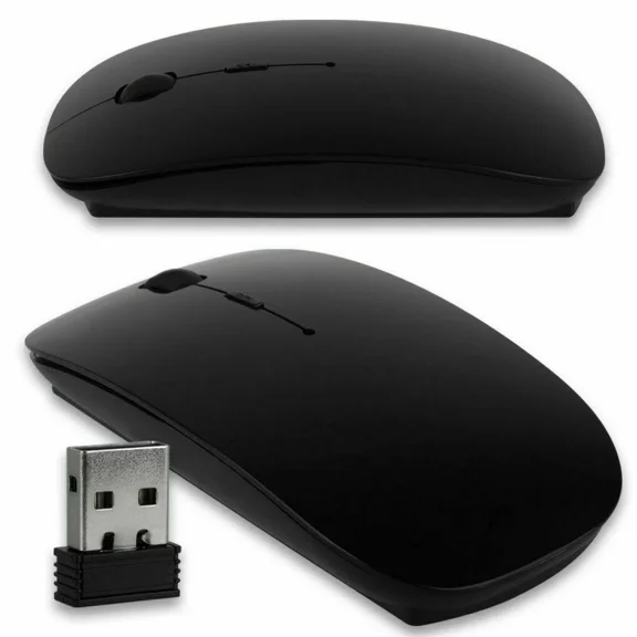 YANI- 2.4G Ultra-Thin Wireless Mouse Scroll Usb Optical Mice For Computer Laptop Pc Bk