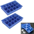 thumbnail image 1 of YANI -2 Ice Cube Tray Large Mold 15 Big 1.25X1.25 Inch Square Candy Cubes Silicon Tray, 1 of 2