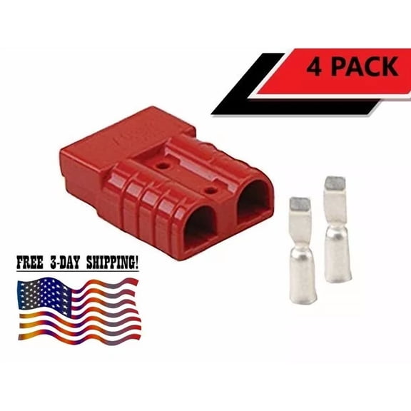 YANI -2 Set 8 Gauge Red 2 Contact Connector Battery Terminals Plug Quick Connect