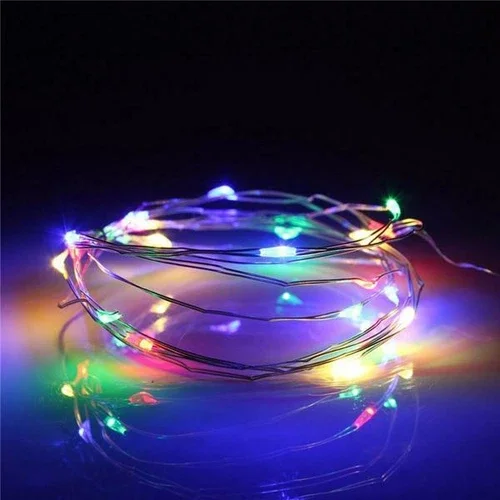YANI -20 Rgb Multi-Color Flashing Led Micro Fairy String Lights, Wire (6Ft, Battery...