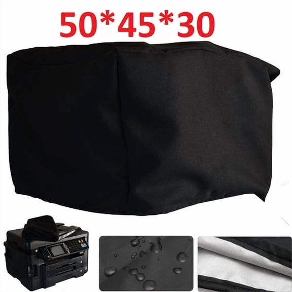 YANI- 20X18X12'' Black Polyester-Cotton Fiber Printer Dust Cover For Workforce Wf-3620