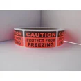 thumbnail image 1 of YANI -250 Stickers 1X2 Warning Label Caution Protect From Freezng Red Fluorescent, 1 of 2