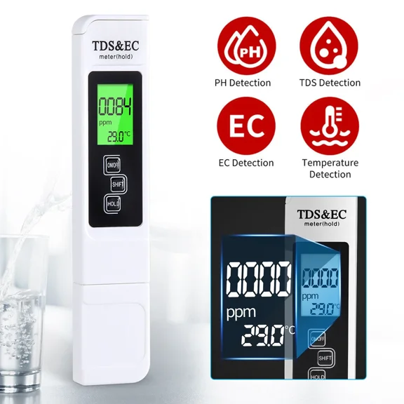 YANI -4In1 Tds Ppm Meter Digital Tester Home Drinking Water Quality Purity Test Tester
