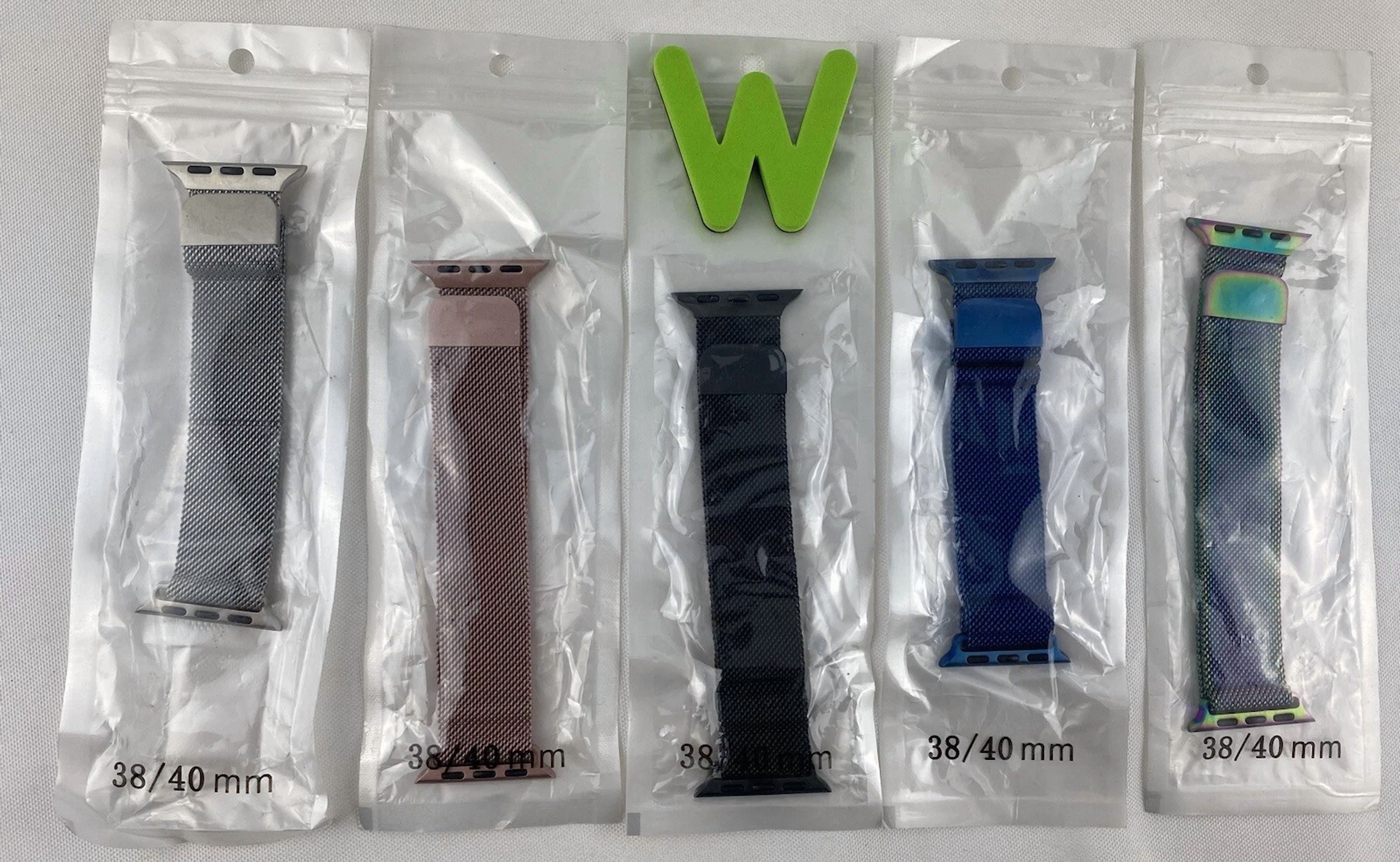 YANI- 5Pack Slim Metal Magnetic Watch Band Compatible With Apple Watch Band 38Mm 40Mm