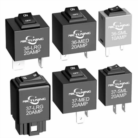 YANI -9038 Relay Bypass Switch, Relay Tester, Relay Bypass Switch Kit, 6-Pack, Black
