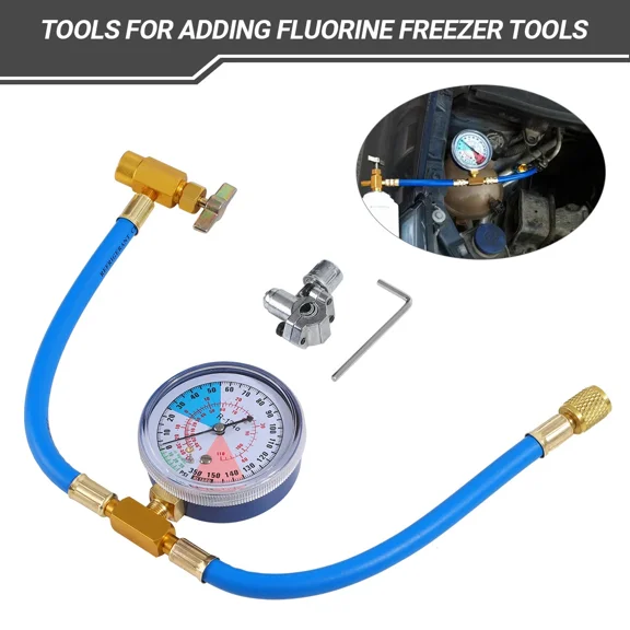 YANI -Bpv31 Bullet Piercing Tap Valve Kits W/ Pressure Gauge Fit For Home Refrigerator