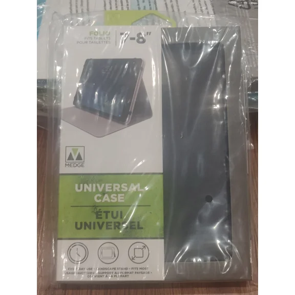 YANI- Brand New In Package Folio Universal Case For 7-8" Tablets Landscape Stand Medge