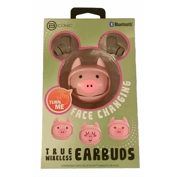 YANI- Bytech Rotating Pink Pig True Wireless Earbuds Face Changing