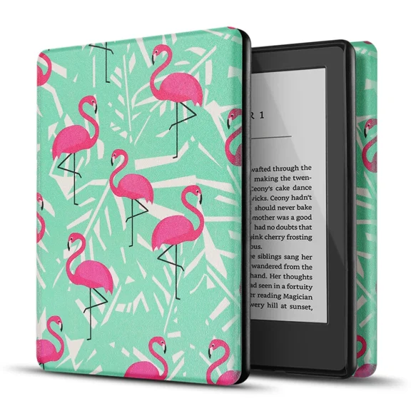 YANI- Case For Kindle 10 Gen E-Reader Slim Smart Cover Auto Sleep Wake Flamingo