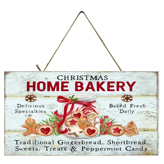 YANI -Christmas Home Bakery Christmas Printed Handmade Wood Sign