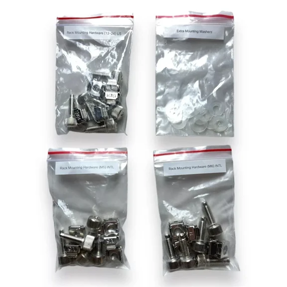 YANI- Cisco Meraki Rack Mounting Hardware Screw Kit - M5 - M6 - 12/24 - Washers *New*