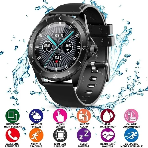 YANI- Elegiant Smart Watch Bt 5.0 1.3 " Full Touch Screen Heart R. Sleep Monitor