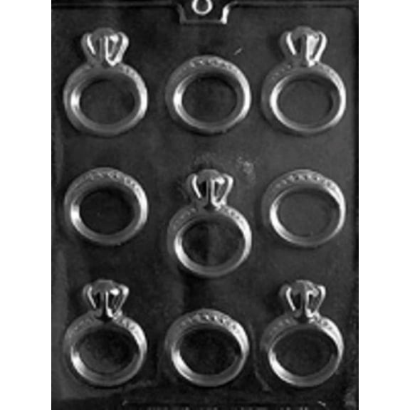 YANI -Engagement And Wedding Rings Chocolate Candy Mold Party Favors Cupcake Toppers