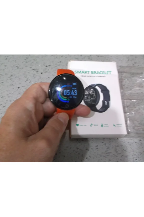 - Fitness Steps Tracker Heart Rate Smart Watch Hryfine Bracelet-Red