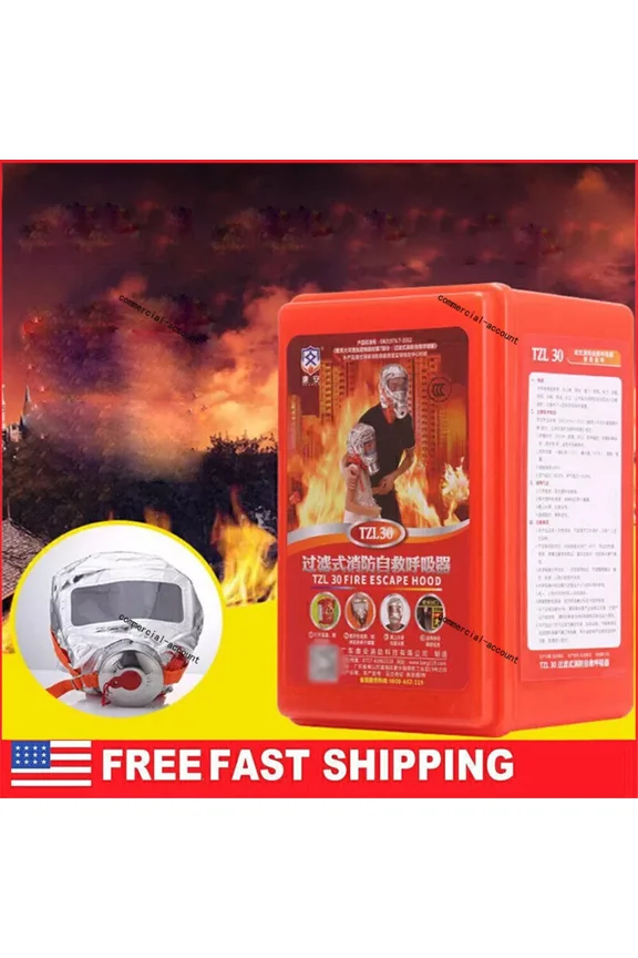 -For Emergency Escape Hood Oxygen Mask Respirator Fire Smoke Toxic Protective