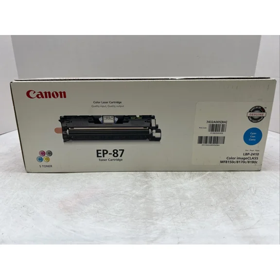 YANI- Genuine Canon Ep-87 7432A005 Cyan Toner Cartridge Color Imageclass Mf-8150C Bnib