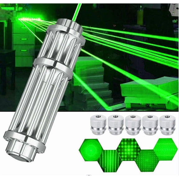 YANI -Hunting Strong Green Laser Pointer Pen 532Nm 5*Laser Head+Battery