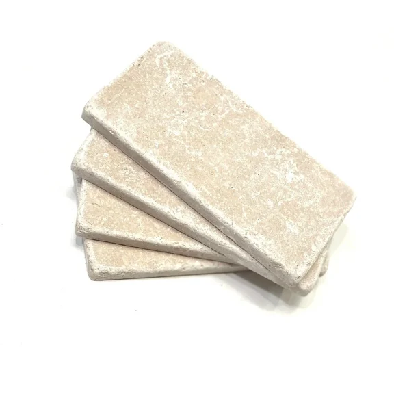 YANI -Ivory Light 3X6 Tumbled Travertine Tile Wall Floor Kitchen Backsplash (1 Sf)