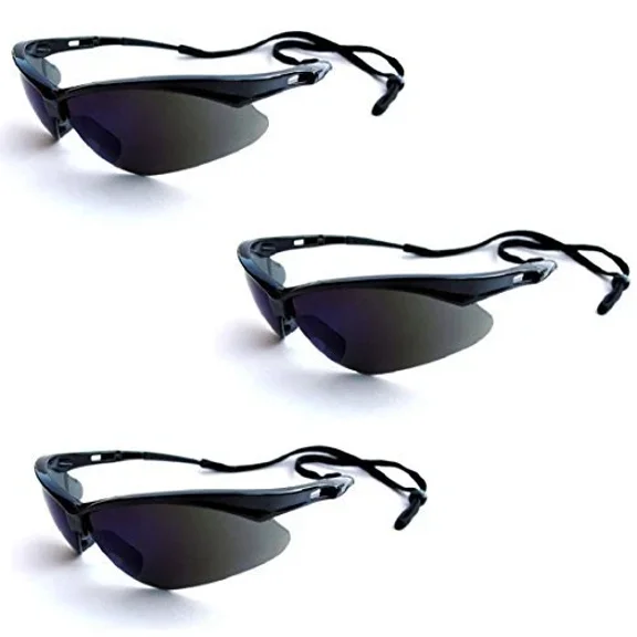 YANI -Jackson Safety V30 25688 Nemesis Safety Glasses 3000356 (3 Pair) (Black Frame