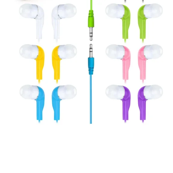 YANI- Justjamz Bulk Earbuds Jelly Roll | 10 Pack Of Colorful In-Ear Earbuds Wired
