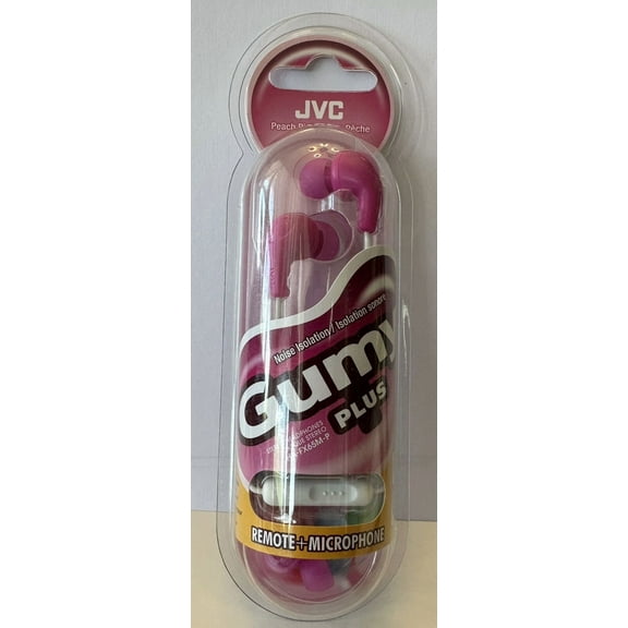 YANI- Jvc Gumy Plus In-Ear Headphones Earbuds Peach Pink 3.3Ft Cord