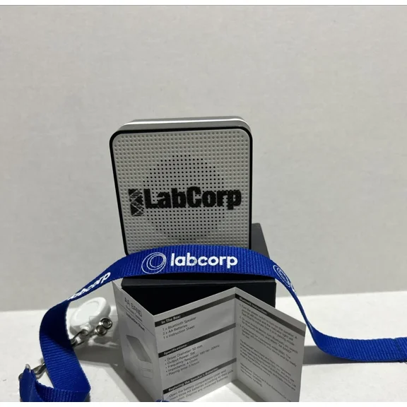 YANI- Labcorp Bluetooth 3X3 Portable Speaker  White/Black Compact Wireless Cube