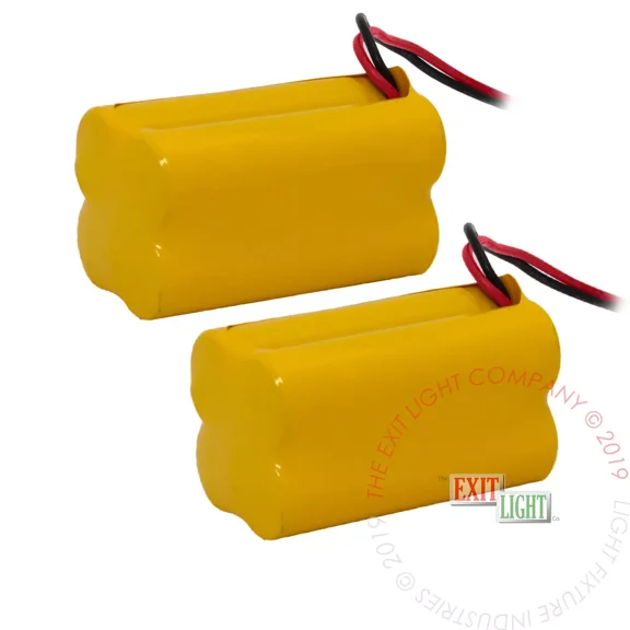 YANI -Lfi Lights | Emergency Light Exit Sign Battery 4.8V 700Mah Nicad | 2Pk Baa-48R-2