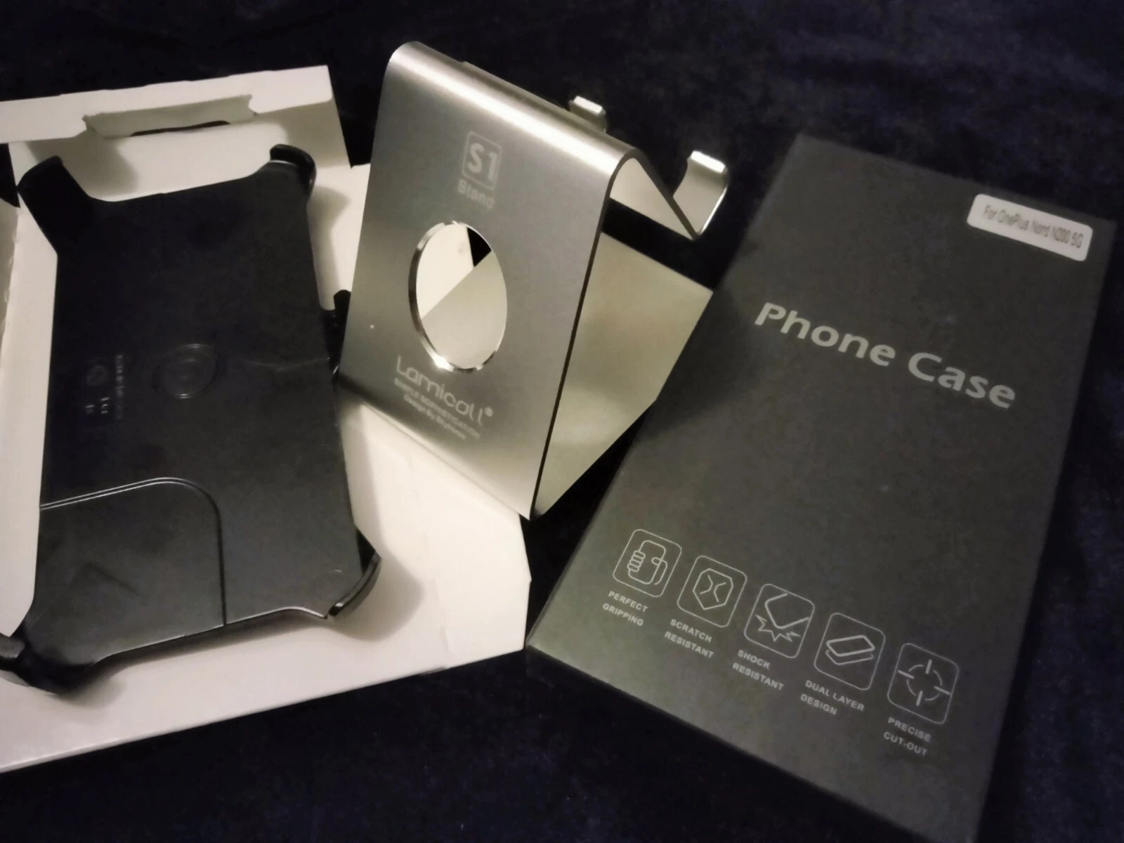 YANI- Lot Of 3 New Cell Phone Items Oneplus Nord N200 Case, Otterbox Belt Clip & Stand