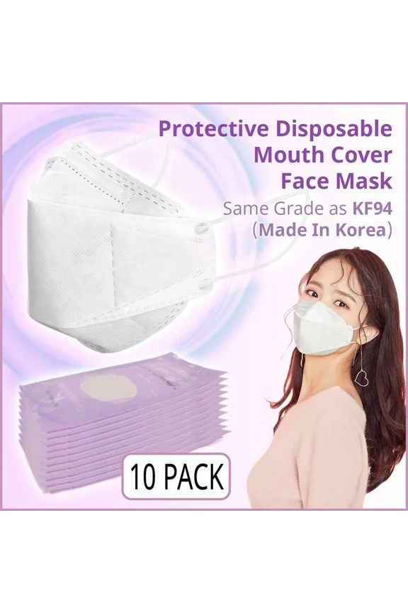 -[Made In Korea] Protective Disposable Face Mask (White) (4 Layer) (10 Pack)