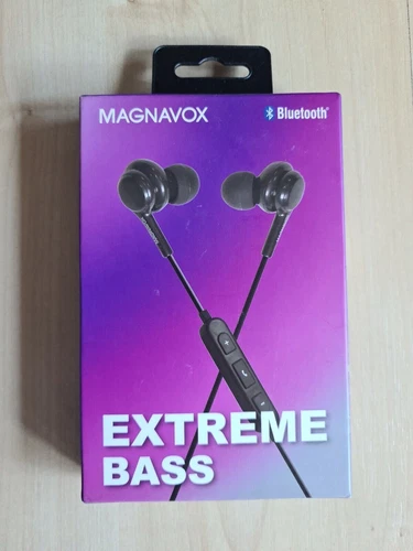YANI- Magnavox Mbh552 Behind Neck Extreme Bass Bluetooth Earphones Black