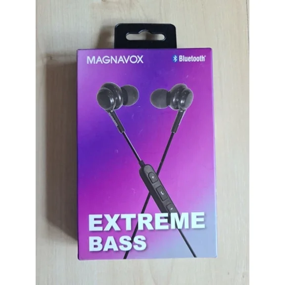 YANI- Magnavox Mbh552 Behind Neck Extreme Bass Bluetooth Earphones Black