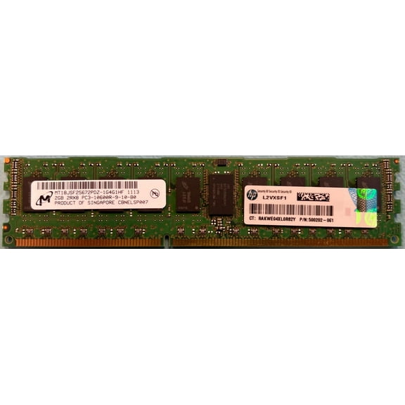 YANI- Micron Mt18Jsf25672Pdz-1G4 2Gb 2Rx8 Pc3-10600 Ddr3-1333Mhz Memory Module