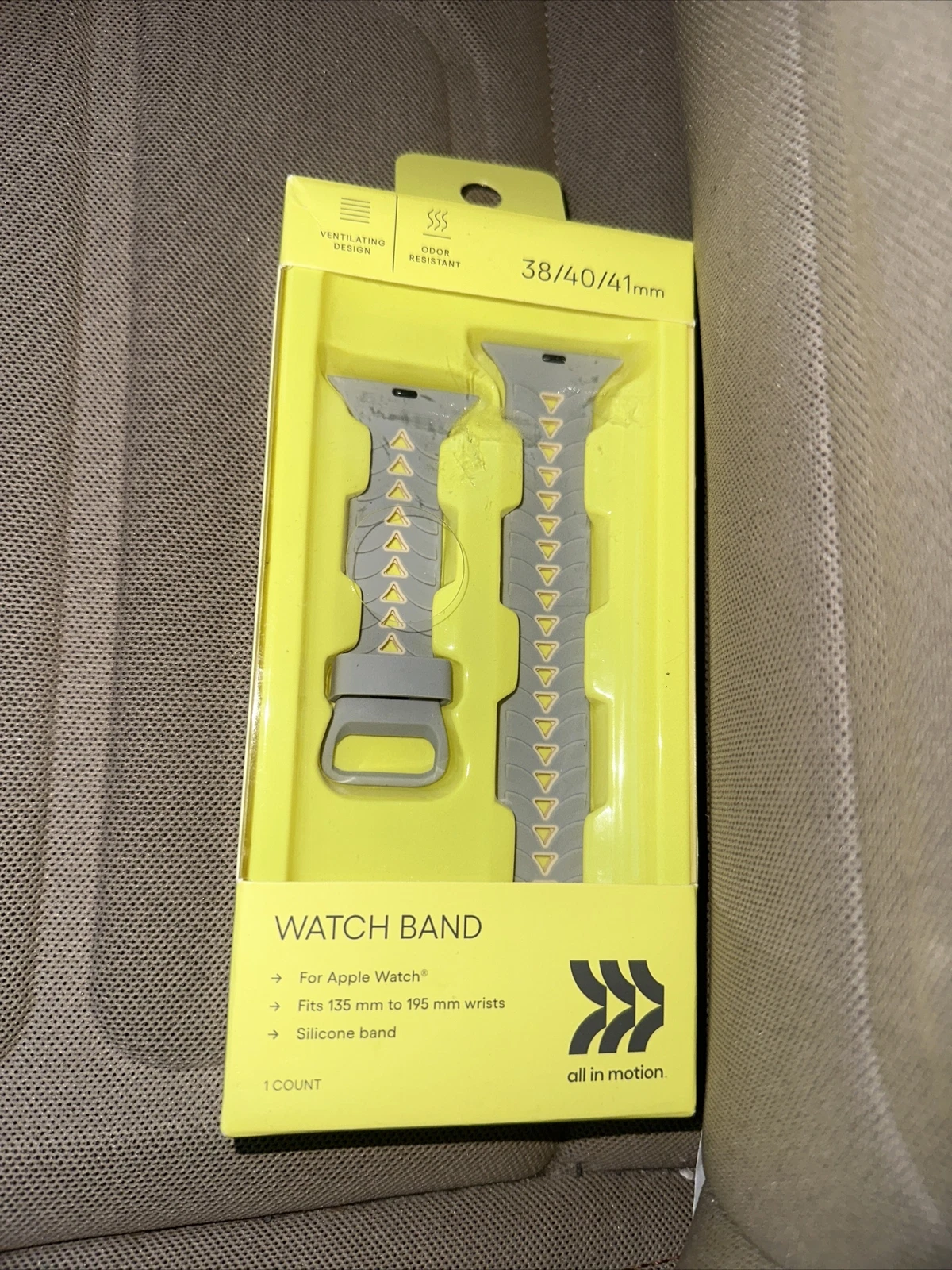 YANI- New All In Motion Silicone Watch Band For Apple Watch 38/41Mm Ventilated - Gray
